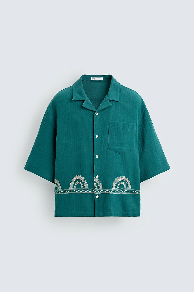 EMBROIDERED BORDER SHIRT