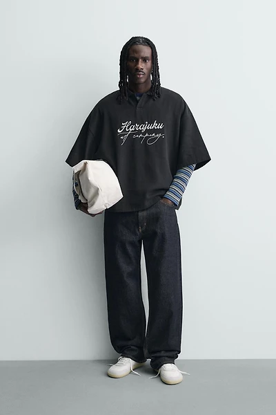 EMBROIDERED TEXTURED POLO
