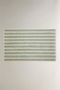 STRIPED COTTON BATH MAT