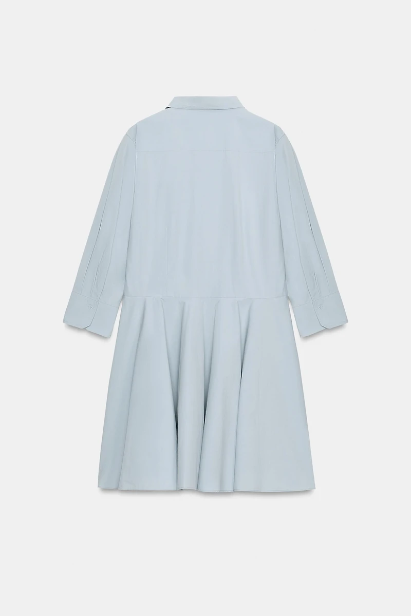 ZW COLLECTION PLEATED SHIRT DRESS