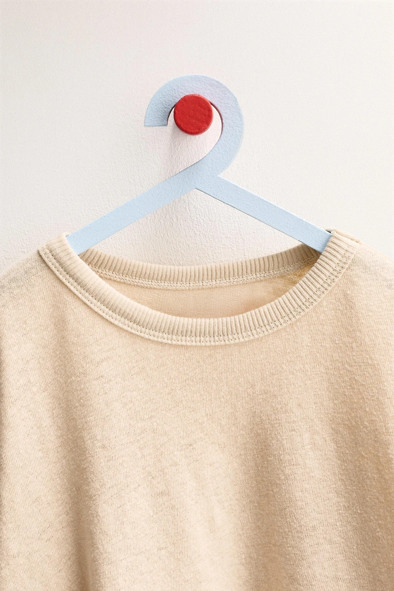 ZARA TIMELESS - T-SHIRT UNI COTON LIN