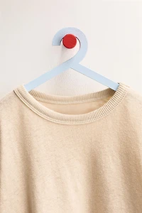 ZARA TIMELESS - T-SHIRT UNI COTON LIN