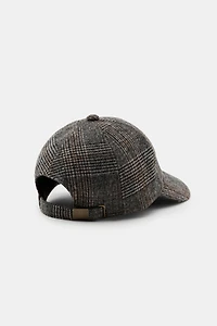 PLAID WOOL CAP