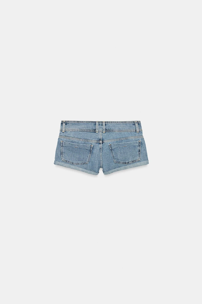 SHORT MINI EN DENIM TRF À POCHES