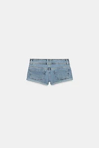 SHORT MINI EN DENIM TRF À POCHES