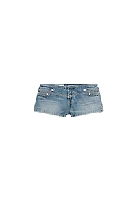 TRF LOW WAIST MINI DENIM SHORTS