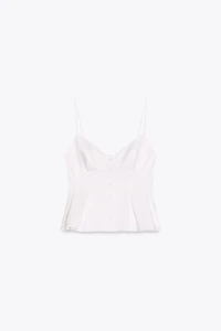 PLEATED POPLIN TOP