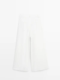 Pantalon wide leg à plis