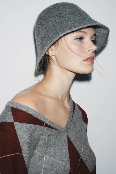 CONTRAST WOOL HAT