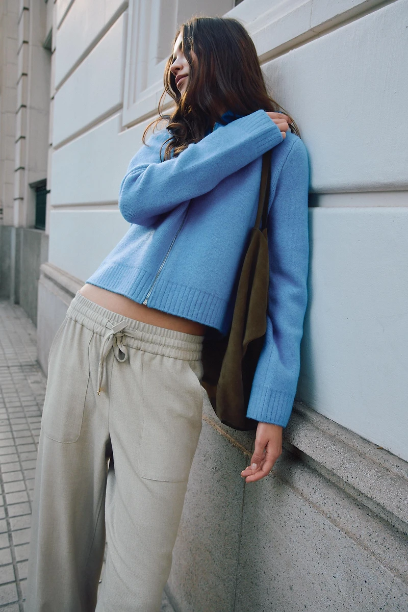 ZIP-UP KNIT JACKET