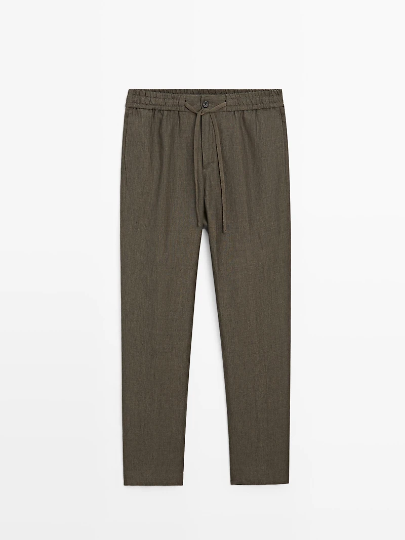 Pantalon de jogging 100 % lin