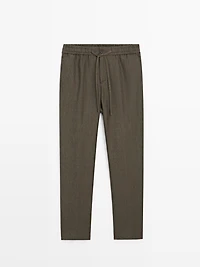 Pantalon de jogging 100 % lin