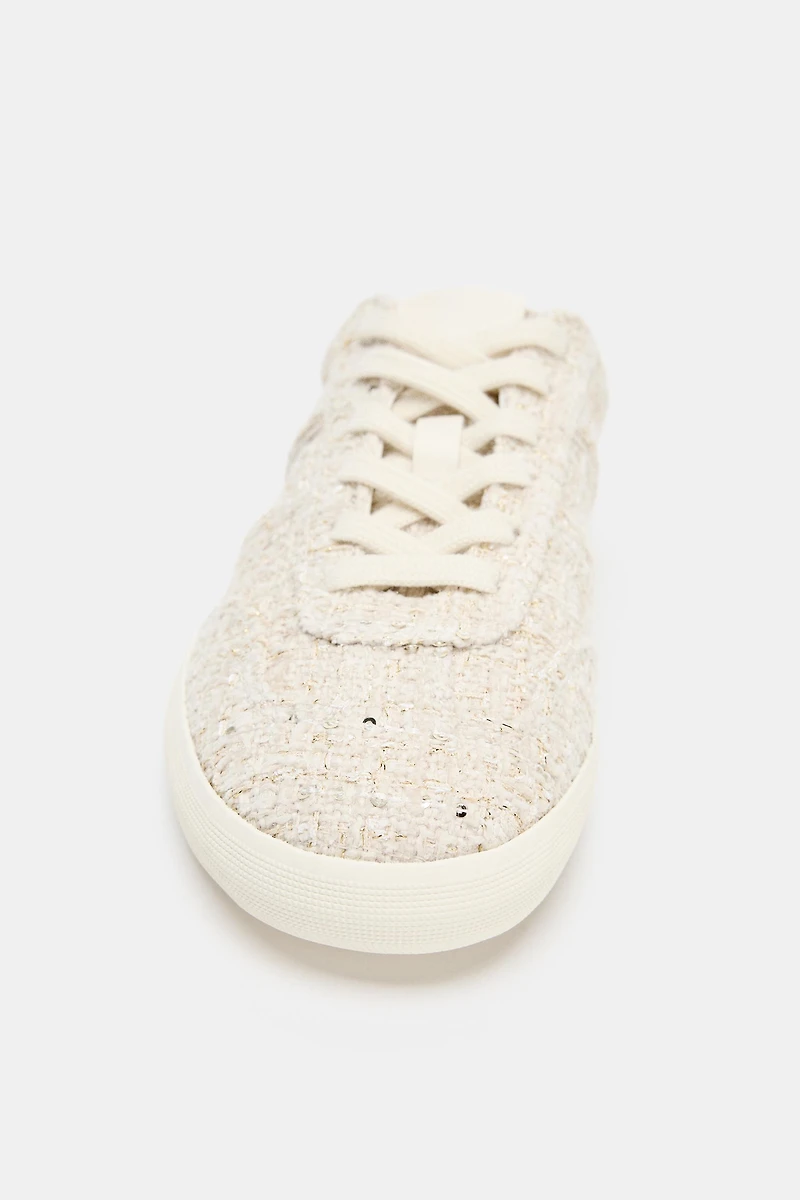 FABRIC COLLAPSIBLE HEEL SNEAKERS