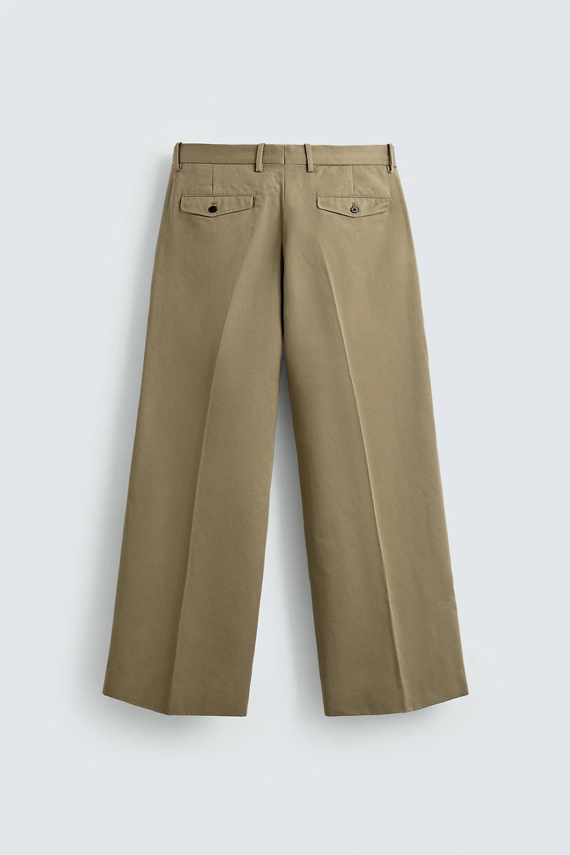 PLEATED WIDE FIT PANTS