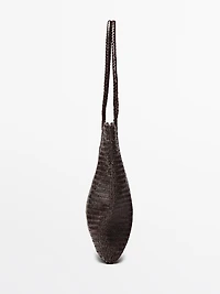 Medium braided nappa leather tote bag