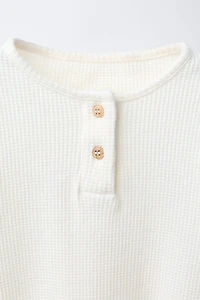 WAFFLE HENLEY BODYSUIT