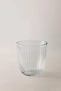 LINEAR-DESIGN GLASS TUMBLER