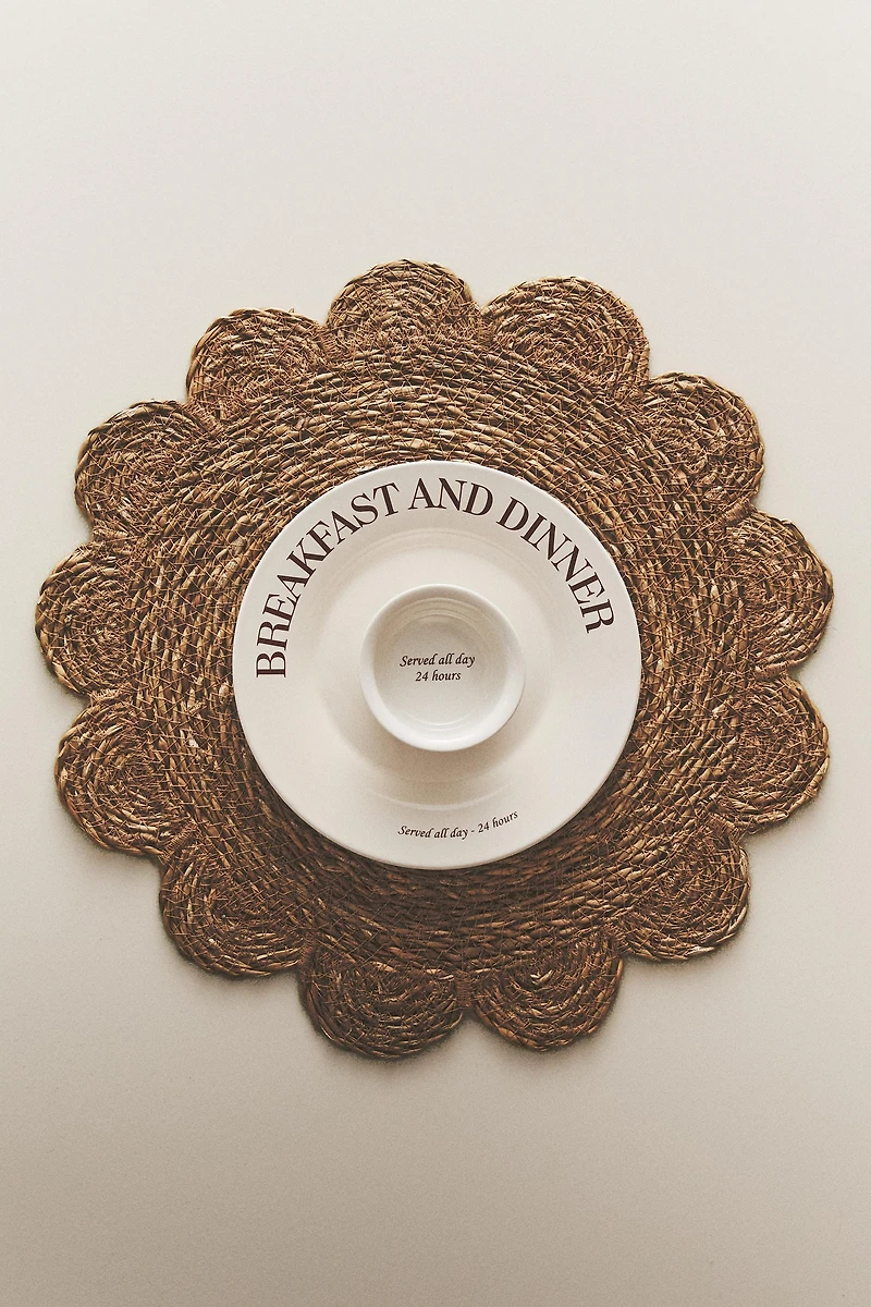 SET DE TABLE FLEUR EN ROTIN