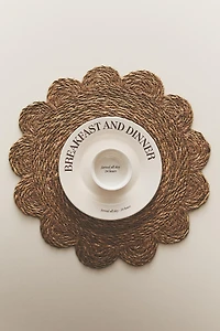 SET DE TABLE FLEUR EN ROTIN
