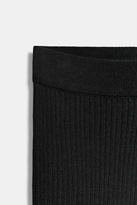 RIBBED WIDE LEG PANTS