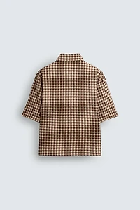 TEXTURED PLAID SHIRT