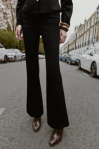 LOW-RISE FLARE PANTS