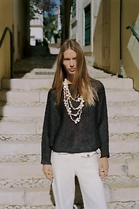 PULL EN MAILLE À MANCHES AMPLES