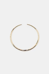 SPARKLY METAL CHOKER NECKLACE