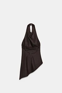 LINEN HALTER TOP