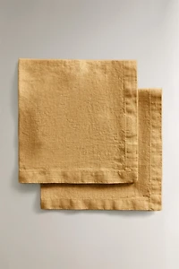 LOT DE SERVIETTES DE TABLE EN LIN DÉLAVÉ (LOT DE 2)