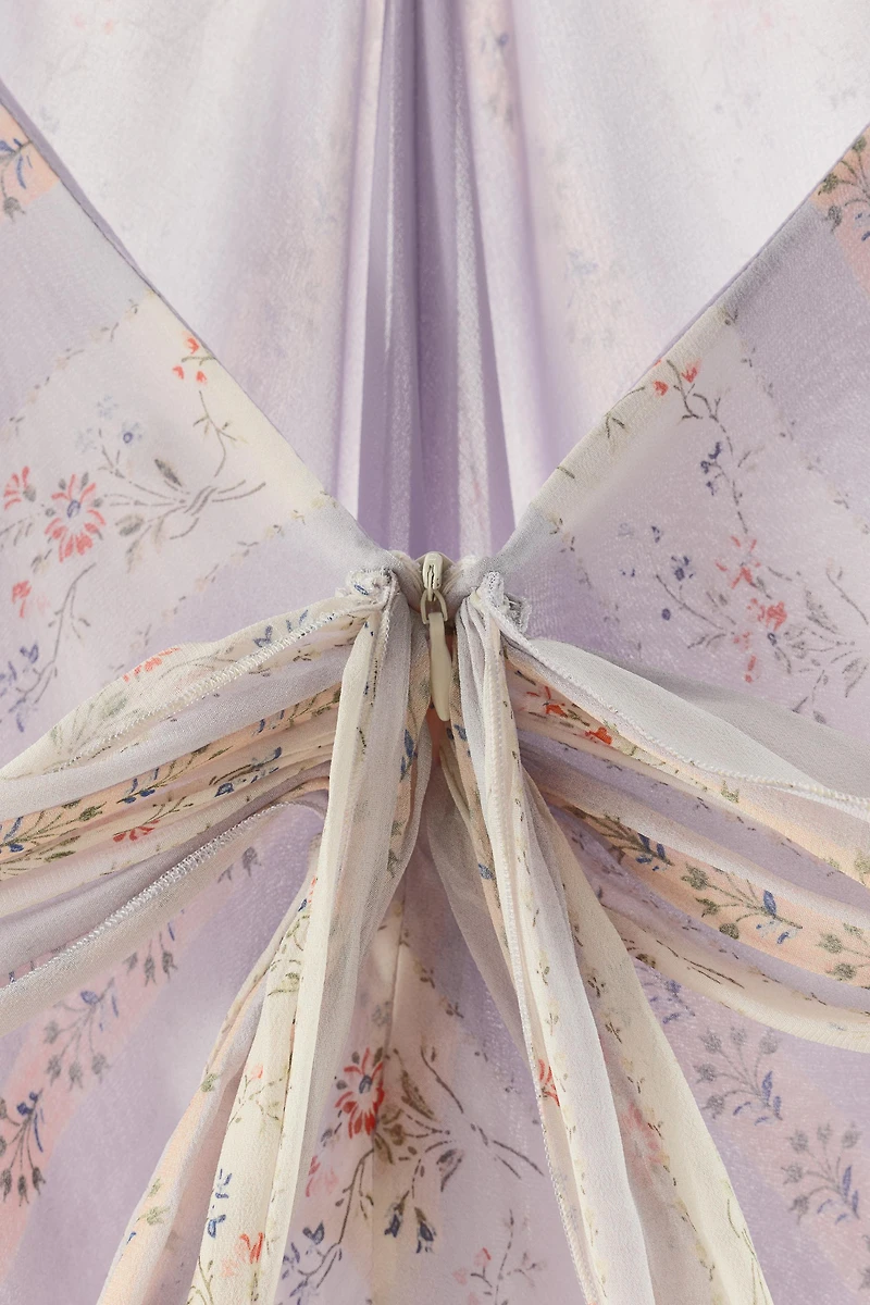 ROBE HALTER À IMPRIMÉ FLEURI