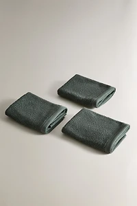 SET OF RICE STITCH COTTON HAND TOWELS (SET OF 3)