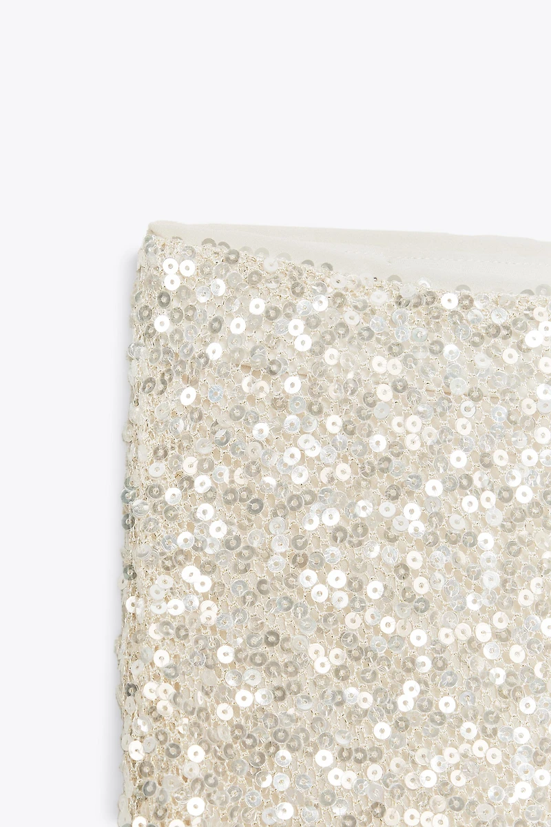 JUPE MI-LONGUE SEQUINS