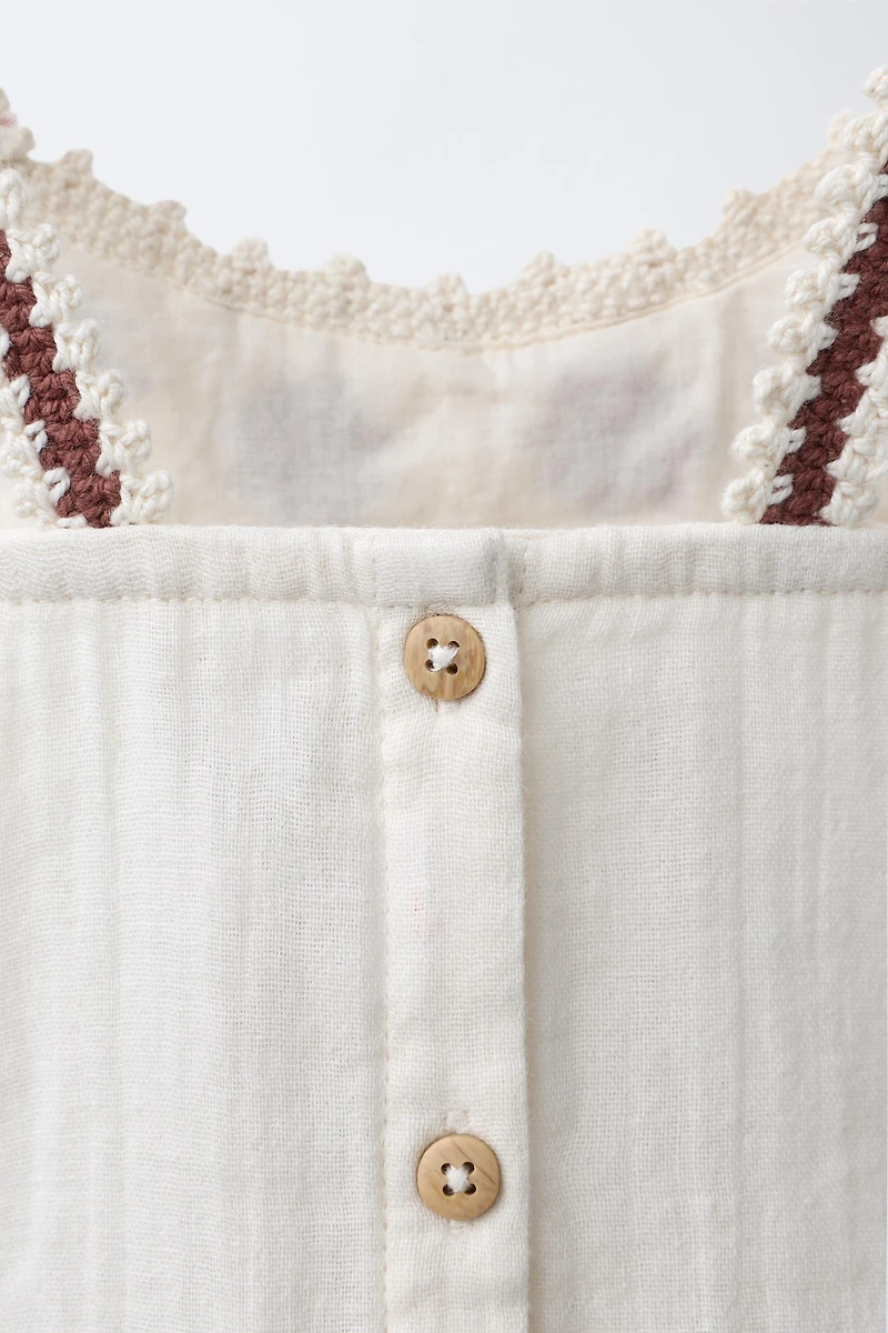 TOP BIMATIÈRE EN MAILLE ET CROCHET