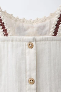 TOP BIMATIÈRE EN MAILLE ET CROCHET