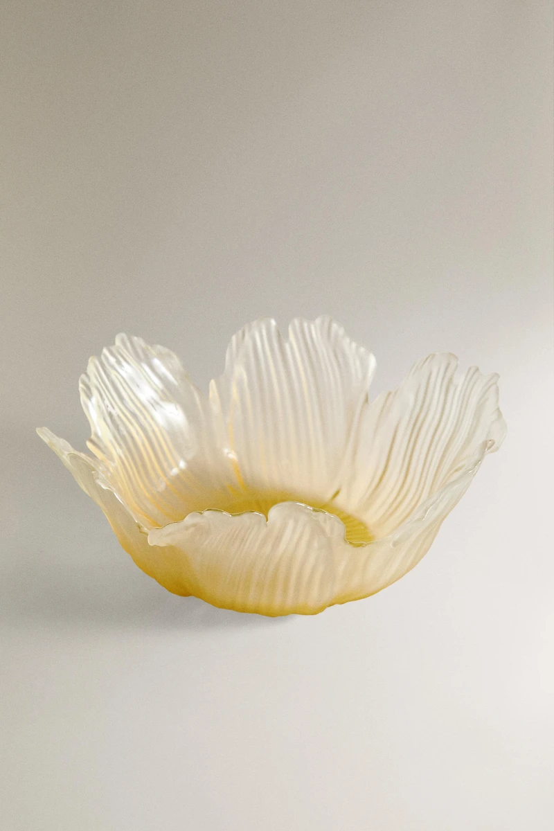 SALADIER EN VERRE FLEUR