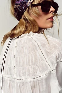 CHEMISE ROMANTIQUE NID D'ABEILLE