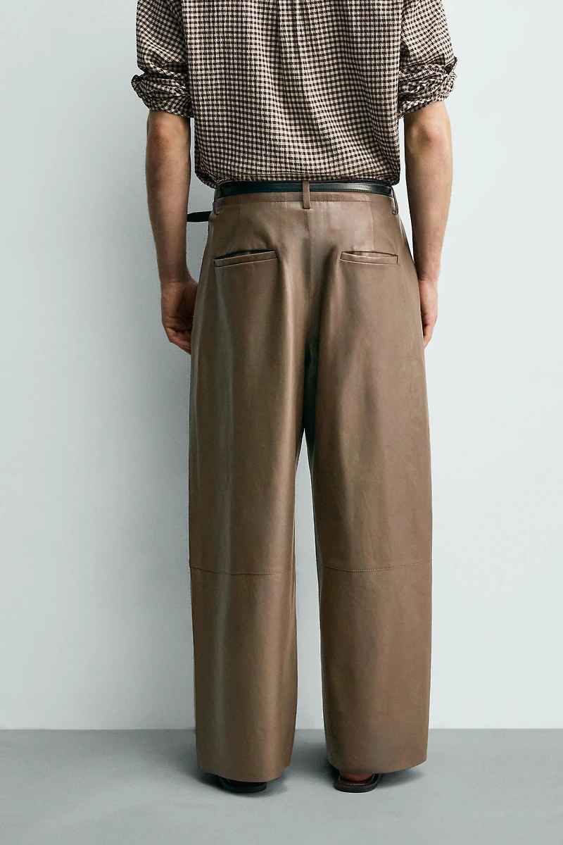PANTALON BALLOON FIT EN CUIR