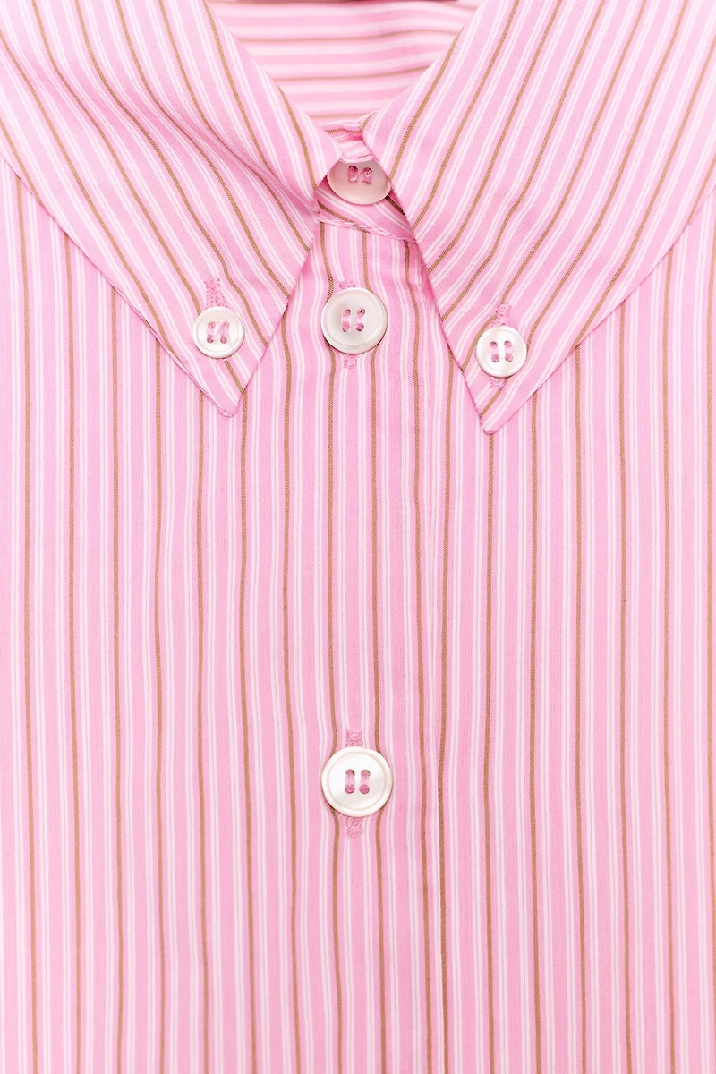 STRIPED BALLOON POPLIN SHIRT