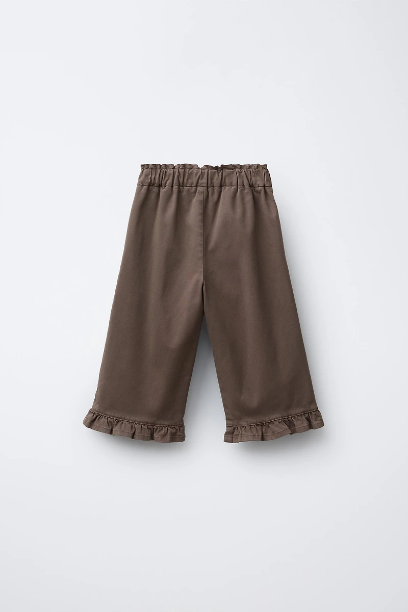 RUFFLED BAGGY PANTS