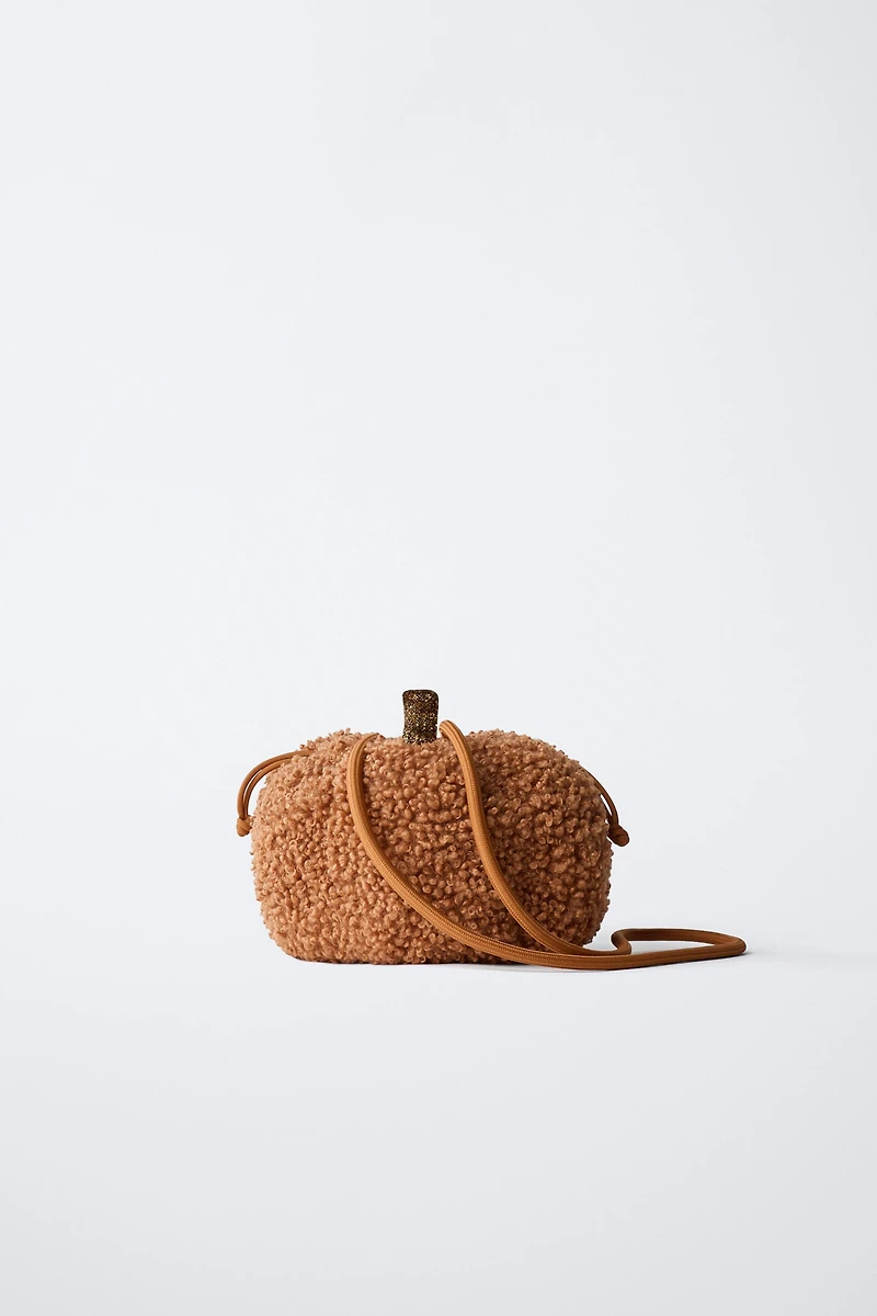 SAC BANDOULIÈRE CITROUILLE PEAU DE MOUTON