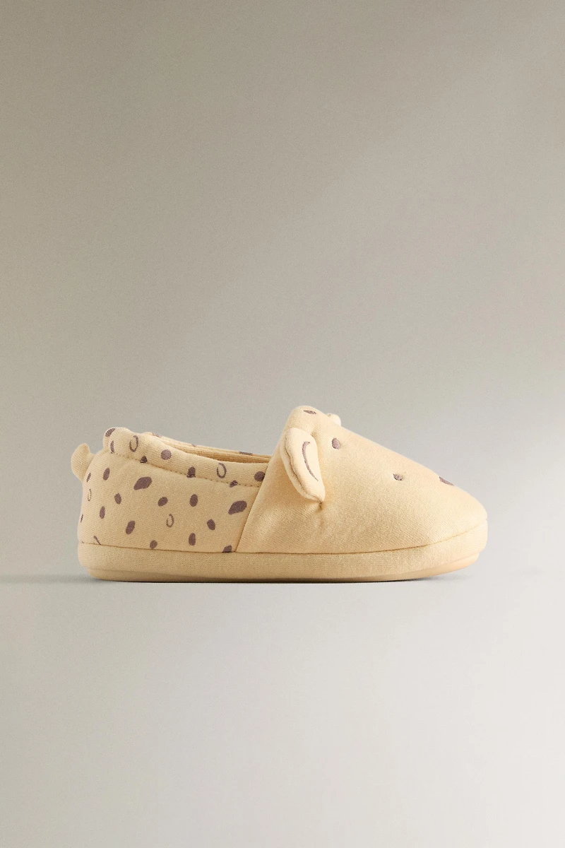 CHILDREN'S CHEETAH SLIPPERS