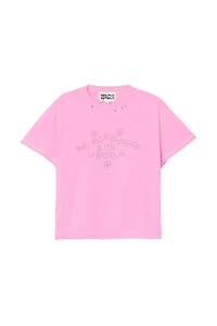 CRUSH WASHED TEXT REVERSED EFFECT T-SHIRT