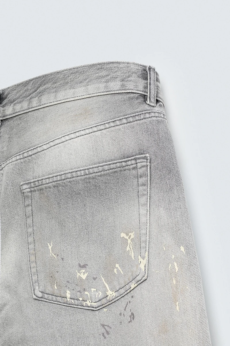 RELAXED FIT SPLATTER JEANS