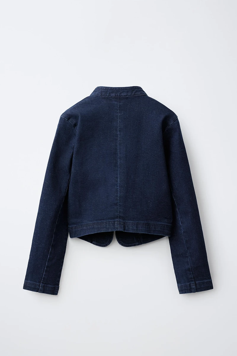 DENIM JACKET WITH FROG FASTENING