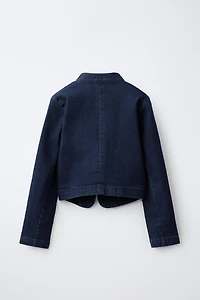 DENIM JACKET WITH FROG FASTENING