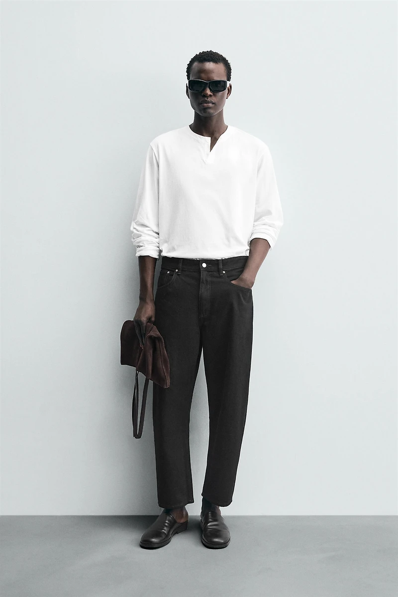 TAPERED WIDE FIT JEANS