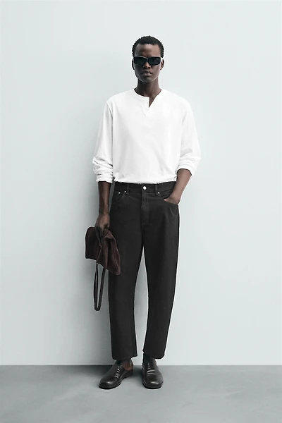 TAPERED WIDE FIT JEANS