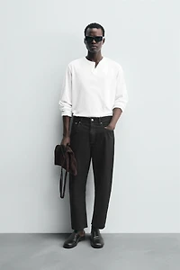 TAPERED WIDE FIT JEANS