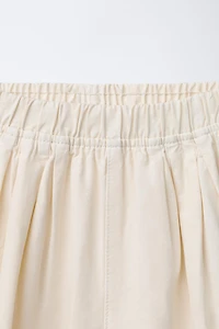 CANVAS BALLOON PANTS WITH LABEL